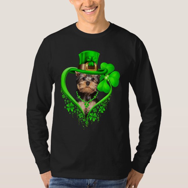 Yorkshire Terrier Dog St Patricks Day Lover Irish  T-Shirt (Vorderseite)