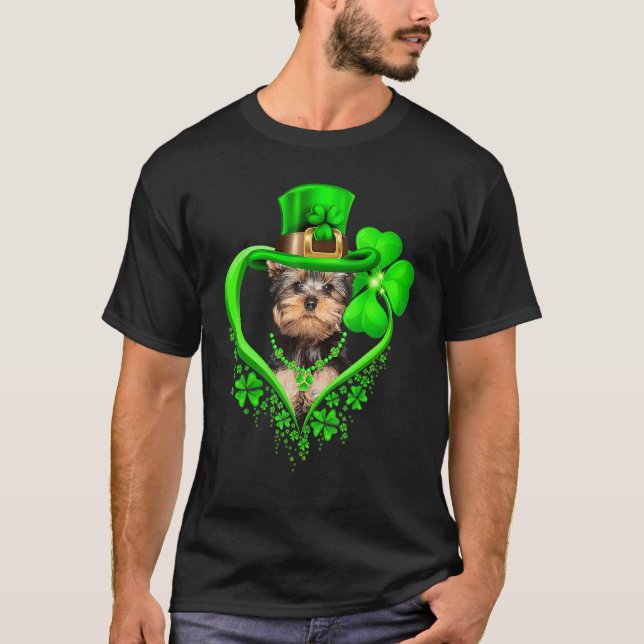 Yorkshire Terrier Dog St Patricks Day Lover Irish  T-Shirt (Vorderseite)