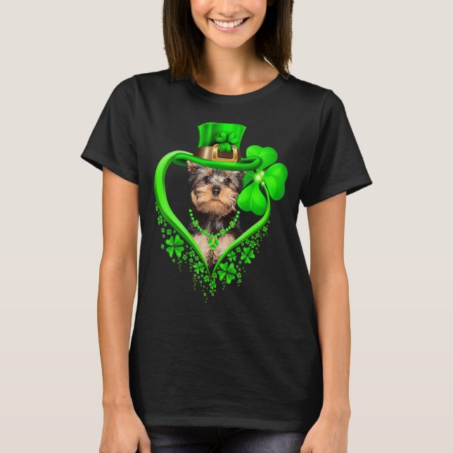 Yorkshire Terrier Dog St Patricks Day Lover Irish T-Shirt (Vorderseite)