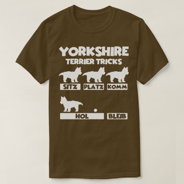 Yorkshire Terrier Dog Tricks T-Shirt (Design vorne)