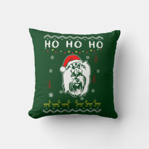 Yorkshire Terrier Dog Ugly Christmas Ho Ho Kissen