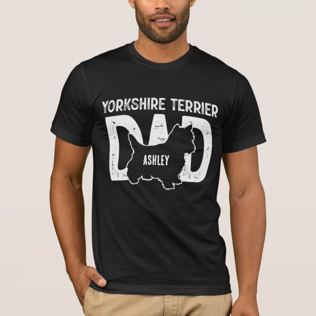 Yorkshire Terrier Dog Vater Puppy Vater T-Shirt (Vorderseite)