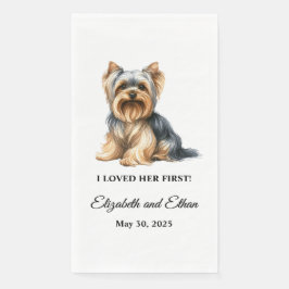 Yorkshire Terrier Dog Wedding Serviette