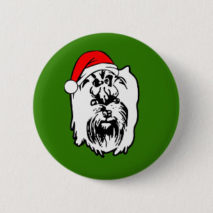 Yorkshire Terrier Dog Weihnachtsfeierliche Weihnac Button