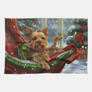 Yorkshire Terrier Dog Weihnachtsfest Geschirrtuch