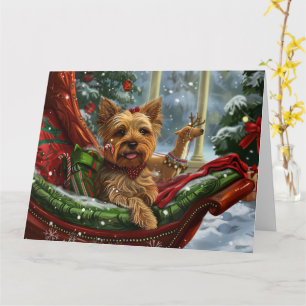 Yorkshire Terrier Dog Weihnachtsfest Karte
