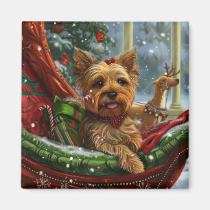 Yorkshire Terrier Dog Weihnachtsfest Magnet