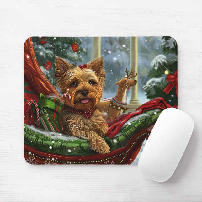 Yorkshire Terrier Dog Weihnachtsfest Mousepad (Mit Mouse)
