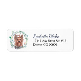 Yorkshire Terrier Dog Wreath Rücksendeadresse