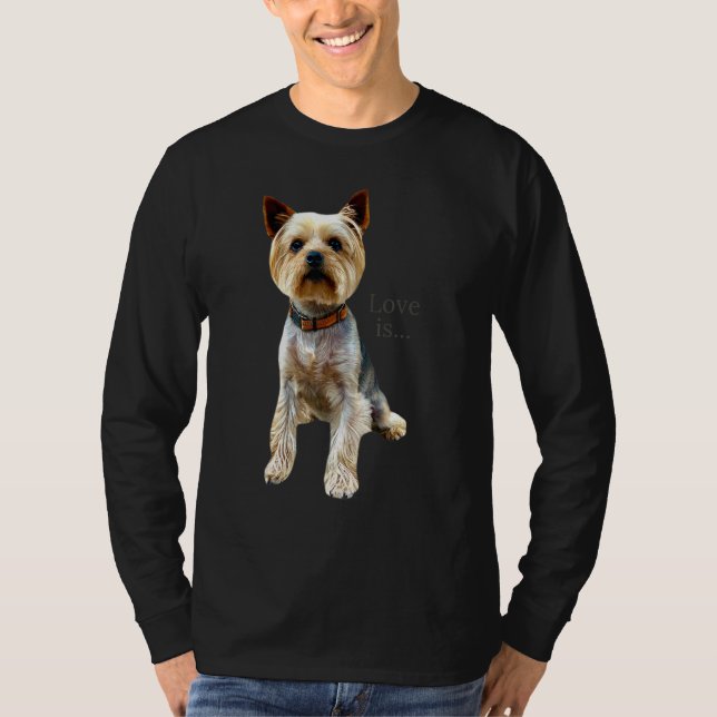 Yorkshire Terrier Dog Yorkie Mama Vater Liebe Terr T-Shirt (Vorderseite)