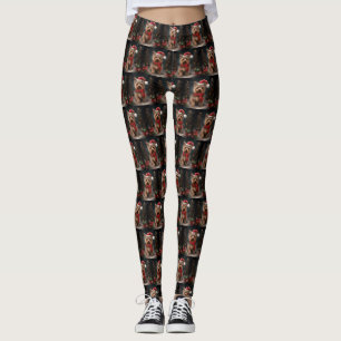 Yorkshire Terrier Dog zu Weihnachten im Schnee Leggings