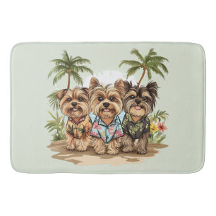 Yorkshire Terrier Dogs Hawaiian Shirts Badematte