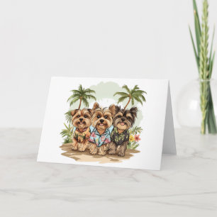 Yorkshire Terrier Dogs Hawaiian Shirts Karte