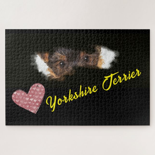 Yorkshire Terrier Eyes Solid Color 1000 Stück Puzzle (Horizontal)
