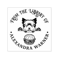 Yorkshire Terrier Eying Burger Library Name