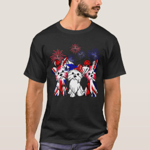 Yorkshire Terrier Flag Colors American Flag 4. T-Shirt