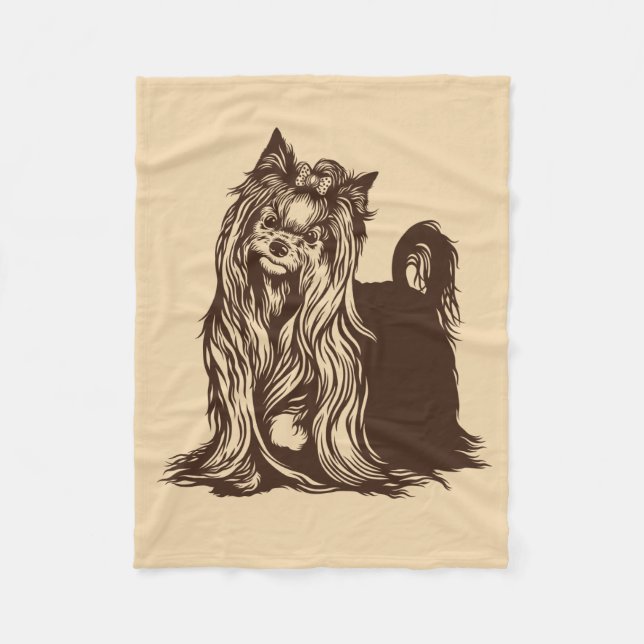 Yorkshire-Terrier Fleecedecke (Vorderseite)