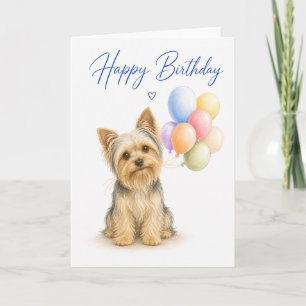 Yorkshire Terrier Geburtstag Karte