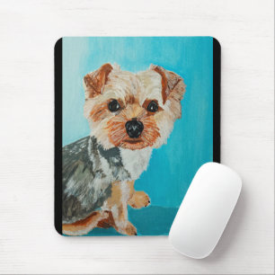 Yorkshire-Terrier-Gemälde von Alfred Fox Mousepad
