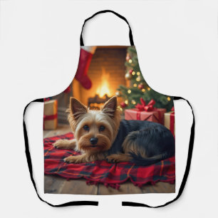 Yorkshire Terrier Gemütlicher Weihnachtsabend Male Schürze
