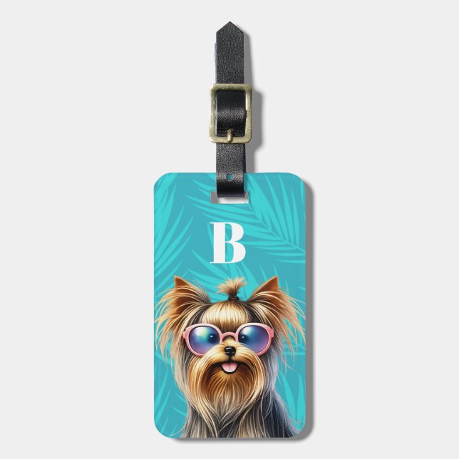 Yorkshire Terrier Gepäckanhänger (Vorderseite vertikal)