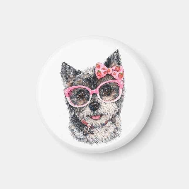 Yorkshire Terrier-Geschenk für Hundebesitzer Magnet (Vorne)