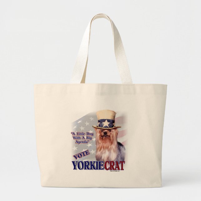 Yorkshire Terrier Geschenke Jumbo Stoffbeutel (Vorne)