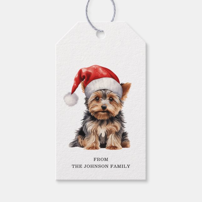 Yorkshire Terrier Gift Tags Geschenkanhänger (Vorderseite)