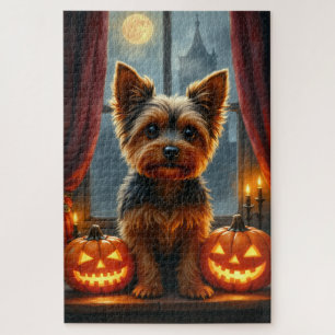 Yorkshire Terrier Gothic Halloween-Porträtkunst Puzzle