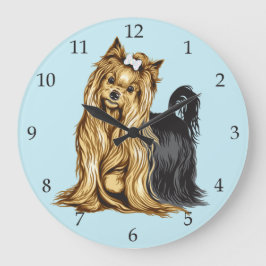 Yorkshire Terrier Große Wanduhr
