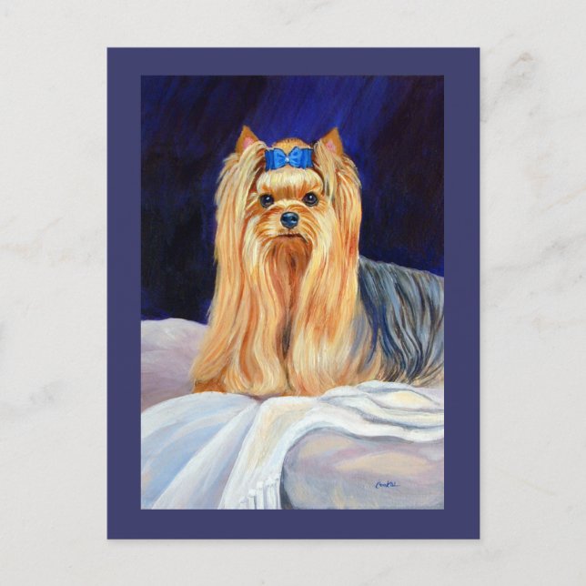 Yorkshire Terrier Grußkarte Postkarte (Vorderseite)