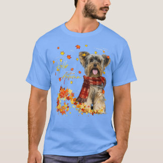 Yorkshire Terrier Hallo Herbst für Hund Lover Dank T-Shirt