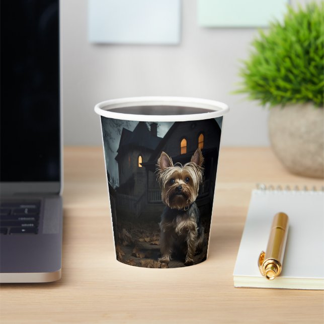 Yorkshire Terrier Halloween Beängstigend Pappbecher (InSitu)