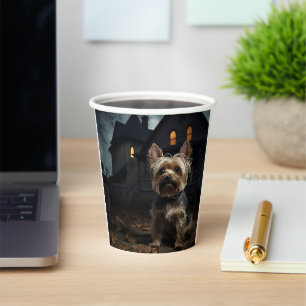 Yorkshire Terrier Halloween Gruselig Pappbecher