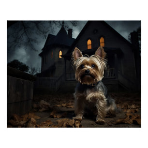 Yorkshire Terrier Halloween Gruselig Poster