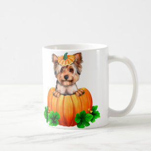 Yorkshire-Terrier-Halloween-Kürbislaterne Tasse