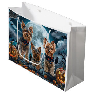 Yorkshire Terrier Halloween Spooky Große Geschenktüte