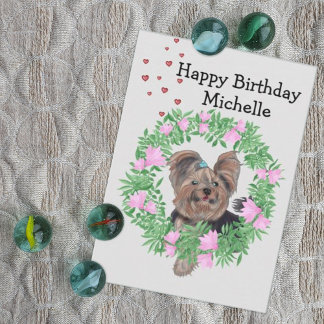 Yorkshire Terrier Happy Birthday Einladung
