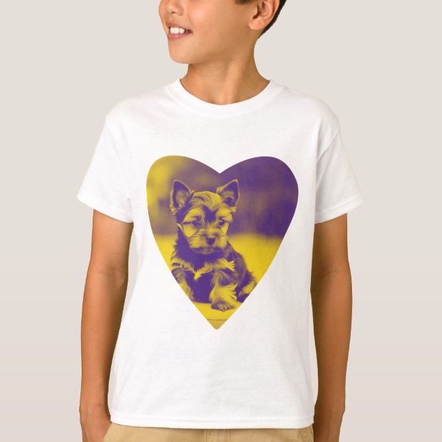 Yorkshire Terrier Heart T-Shirt (Vorderseite)