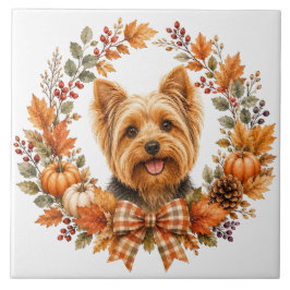 Yorkshire Terrier Herbst Fliese
