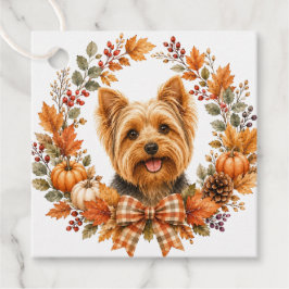 Yorkshire Terrier Herbst Geschenkanhänger