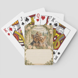 Yorkshire Terrier Hochzeitsgästebuch-Unterschrifte Spielkarten
