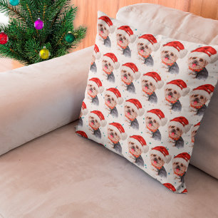 Yorkshire Terrier-Hund Christmas Stars Kissen