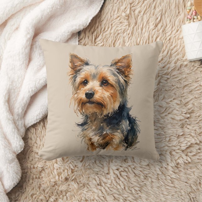 Yorkshire Terrier Hund Kunst Kissen (Decke)