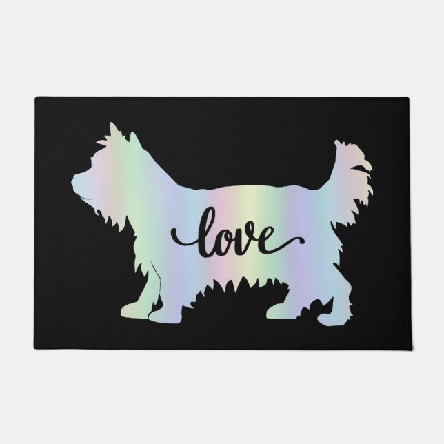 Yorkshire Terrier Hund Liebe Fußmatte (Vorderseite)
