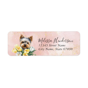 Yorkshire-Terrier-Hund Rücksende-Adressetikett