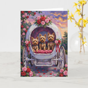 Yorkshire Terrier Hund Valentinstag Karte