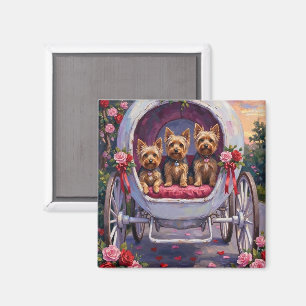Yorkshire Terrier Hund Valentinstag Magnet