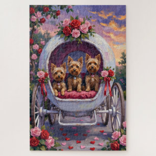 Yorkshire Terrier Hund Valentinstag Puzzle