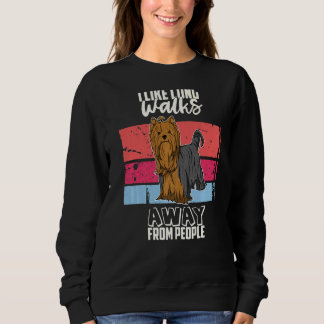 Yorkshire Terrier Hund Vintage 30 Sweatshirt